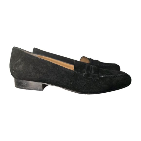 Ralph Lauren Purple Label Black Suede Loafers - Picture 1 of 7